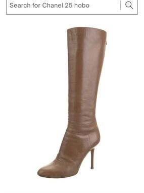 Jimmy Choo Brown Leather Over‑The‑Knee Stiletto Boots